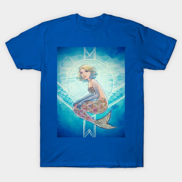 Art Deco Mermaid T-Shirt by TaylorKnetter